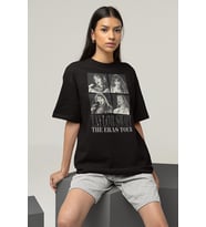 The Eras Tour Yazılı Unisex Tişört, Oversize Taylor Swift Tişört