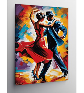 Kanvas Tablo Salsa Yapan Çift