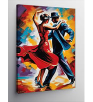 Kanvas Tablo Salsa Yapan Çift