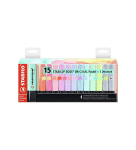 Stabilo Fosforlu Kalem Boss Original 2-5 Mm Kesik Uç Pastel 15 Renk İşaretleme Kalemi