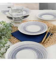 Round Line Pasta Tabağı 20 Cm 6 Adet - 18401