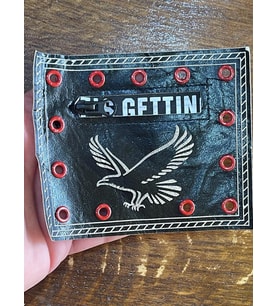 9X11 CM DERİ DELİKLİ KUŞ GÖZLÜ KUŞ GÖRSELLİ APLİKE ARMA YAMA DİKİŞ AKSESUARI
