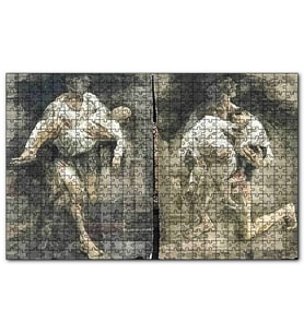Cakapuzzle Kucakta Uyuyan Çocuklar Puzzle Yapboz MDF (Ahşap) (120 Parça)