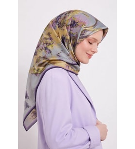 Lesscarves Pamuk İpek Eşarp Batik Desenli LS2202