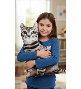 3d Dijital Baskılı Dekoratif Kedi Yastık Tekir