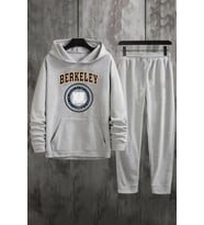 Unisex Berkeley Baskılı Eşofman Takımı (Gri)