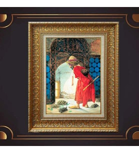 Gold Altın Kalın Çerçeveli Paspartulu Tablo s1345