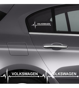 Volkswagen Eos İçin Uyumlu Aksesuar Oto Ritim Sticker 2 Adet 20*9 Cm