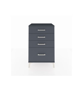 Hyperion Komodin 4 Çekmeceli 60x44x96 Antrasit-Antrasit