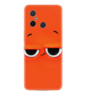 Xiaomi Redmi 12C Kılıf Resimli Desenli Silikon Platinium Series Orange 1830
