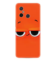 Xiaomi Redmi 12C Kılıf Resimli Desenli Silikon Platinium Series Orange 1830