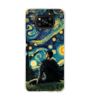 Poco X3 Pro / X3 NFC Uyumlu Berserk The Starry Night Tasarımlı Şeffaf Telefon Kılıfı