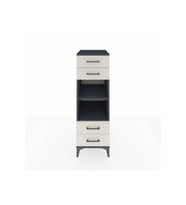 Kronos Dolap 2 Raflı 4 Çekmeceli 44x59x134 Antrasit-Aytaşı