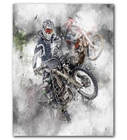 Cakatablo MDF (Ahşap) Tablo Motokros Spor Motosikletler Görseli