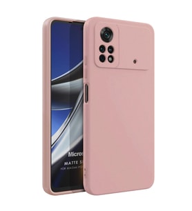 Microsonic Matte Silicone Xiaomi Poco X4 Pro 5G Kılıf Rose Gold