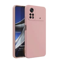 Microsonic Matte Silicone Xiaomi Poco X4 Pro 5G Kılıf Rose Gold