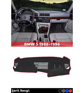 Bmw 5 (1988-1994) 3d Torpido Koruma Kılıfı - Ön Göğüs Kaplama - Kırmızı Şerit