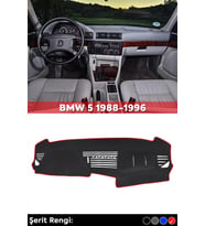 Bmw 5 (1988-1994) 3d Torpido Koruma Kılıfı - Ön Göğüs Kaplama - Kırmızı Şerit