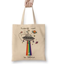 Humans Need To Belive Bez Çanta Uzun Saplı