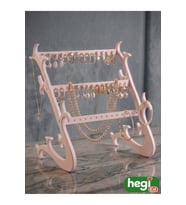 Şık 3 Bölmeli Takı ve Küpe Standı – Modern ve İşlevsel Organizer