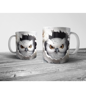 Pixxa Baykuş Owl - Optik İllüzyonlu Kupa Bardak Model 1