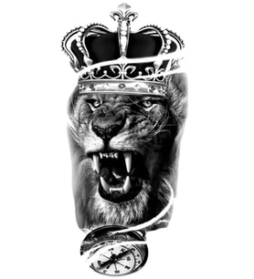 Caş Dekorasyon Aslan Figürlü Geçici Dövme Tattoo