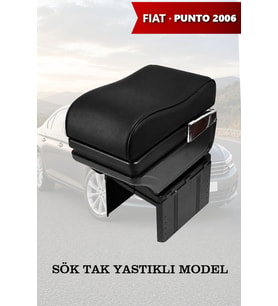 fiat punto 2006 kol dayama Siyah Lüks geniş model Yastıklı Deri