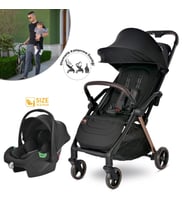 Lorelli Loret Otomatik Katlanan Kabin Boy & Travel Set Bebek Arabası - Black (Standart)