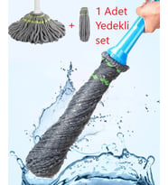 Kendinden Sıkmalı Bükümlü Mop Paspas Yedekli