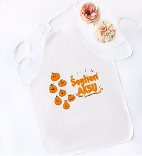 BK Gift Kişiye Özel Happy Halloween Tasarımlı Beyaz Mutfak Önlüğü-20