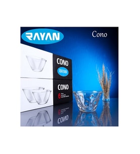 Rayan Cono 6'lı Büyük Cam Kase