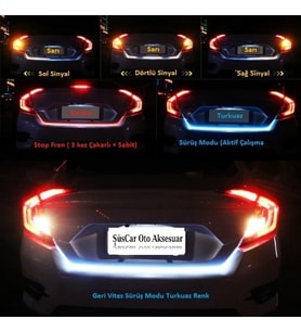 Bagaj Altı Kayar Kayan Led 7 Renkli Fonksiyonlu Su Geçirmez 120cm