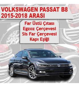 Volkswagen Passat B8 Avantajlı Krom Set 4 Ürün 2015-2018 Arası P. Çelik