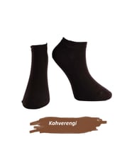 Jiber Erkek Modal Likaralı Patik Çorap 6100 - 12 Adet (Kahverengi)