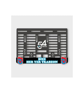 BİZE HER YER TRABZON 3D KABARTMALI PLEKSİ MOTOR PLAKALIĞI -1