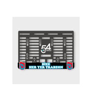 BİZE HER YER TRABZON 3D KABARTMALI PLEKSİ MOTOR PLAKALIĞI -1