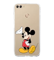 Huawei Y9 2018  Kamera korumalı Kapak Mickey Mouse Tasarımlı  Şeffaf Kılıf