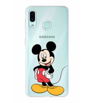 Samsung Galaxy A30  Kapak Mickey Mouse Tasarımlı Şeffaf Silikon Kılıf