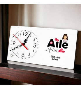 Aile Hekimine Hediye Şık Masa Saati