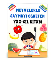 Çocuklara Meyvelerle Saymayı Öğreten YAZ-SİL Kitabı