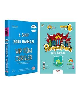 Editör 6. Sınıf VIP Tüm Dersler ve Lodos Paragrafhane Soru Bankası Seti 2 Kitap