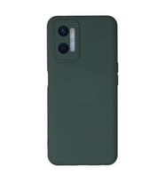Oppo A96 Kılıf Nano İçi Kadife Silikon - Koyu Yeşil