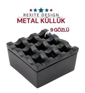 TransForMacion Rexite Siyah Metal 9 Gözlü Kül Tablası 716564