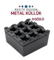 TransForMacion Rexite Siyah Metal 9 Gözlü Kül Tablası 716564