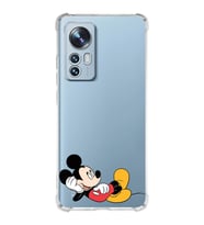 Xiaomi Mi 12 Pro Uyumlu Köşe Korumalı Antişok Kapak Mickey Mouse Tasarımlı Şeffaf  Kılıf
