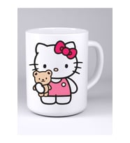 Hello Kitty Tasarım Kupa Bardak (Beyaz)