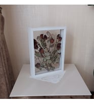 30x40 cm Çift Yönlü Beyaz Anı Çerçevesi! Gül Kutusu Şeffaf Gül Kutusu