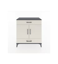 Hyperion Şifonyer 3 Raflı 2 Çekmeceli 2 Kapaklı 88x44x96 Antrasit-Aytaşı