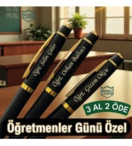 Öğretmenler Günü Özel 3 Al 2 Öde - Hemen Kargo İsme Özel Kutulu Lüks Metal İmza Kalemi