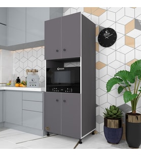 Kenzlife fırın dolabı cahide gri 180*65*50 mutfak XLARGE ayaklı banyo kiler ofis
